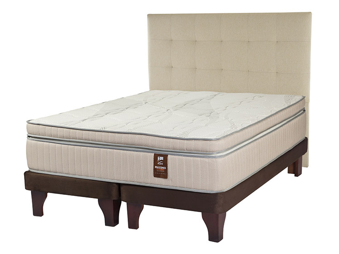 JUEGO DE DORMITORIO FLEX CAMA EUROPEA MÁXIMO COBRE SÚPER KING + RESPALDO DESIGN CRUDO 2