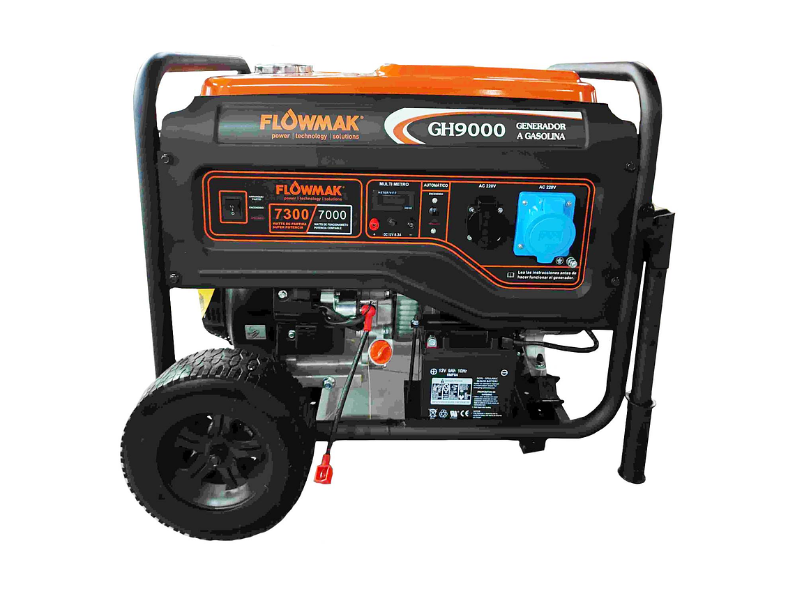 GENERADOR ELÉCTRICO FLOWMAK GH9000E 7500 W (7.5 KW) 220 V A GASOLINA 2