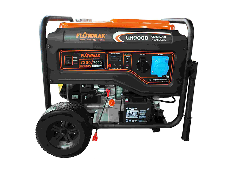 GENERADOR ELÉCTRICO FLOWMAK GH9000E 7500 W (7.5 KW) 220 V A GASOLINA 2