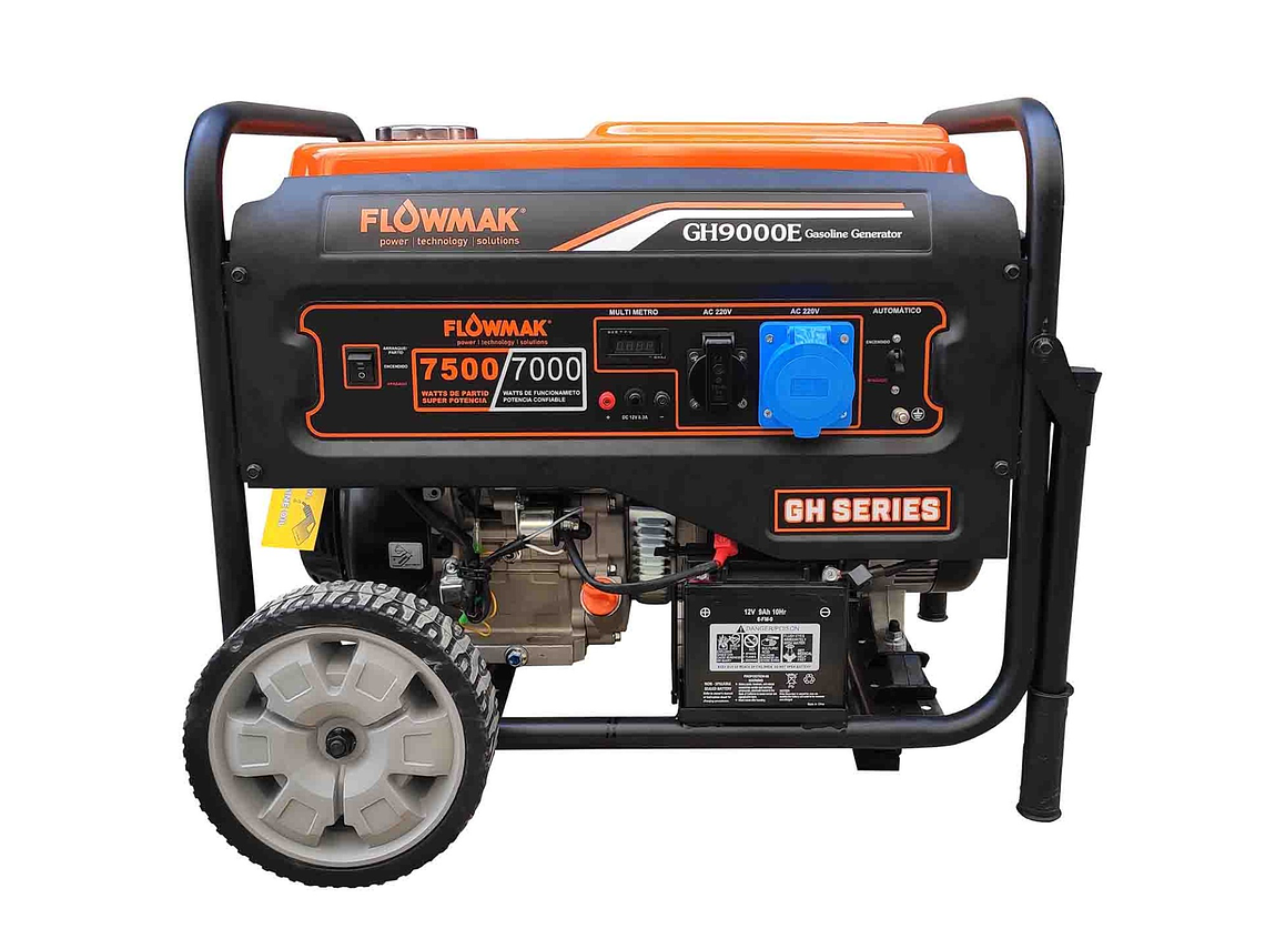 GENERADOR ELÉCTRICO FLOWMAK GH9000E 7500 W (7.5 KW) 220 V A GASOLINA 4