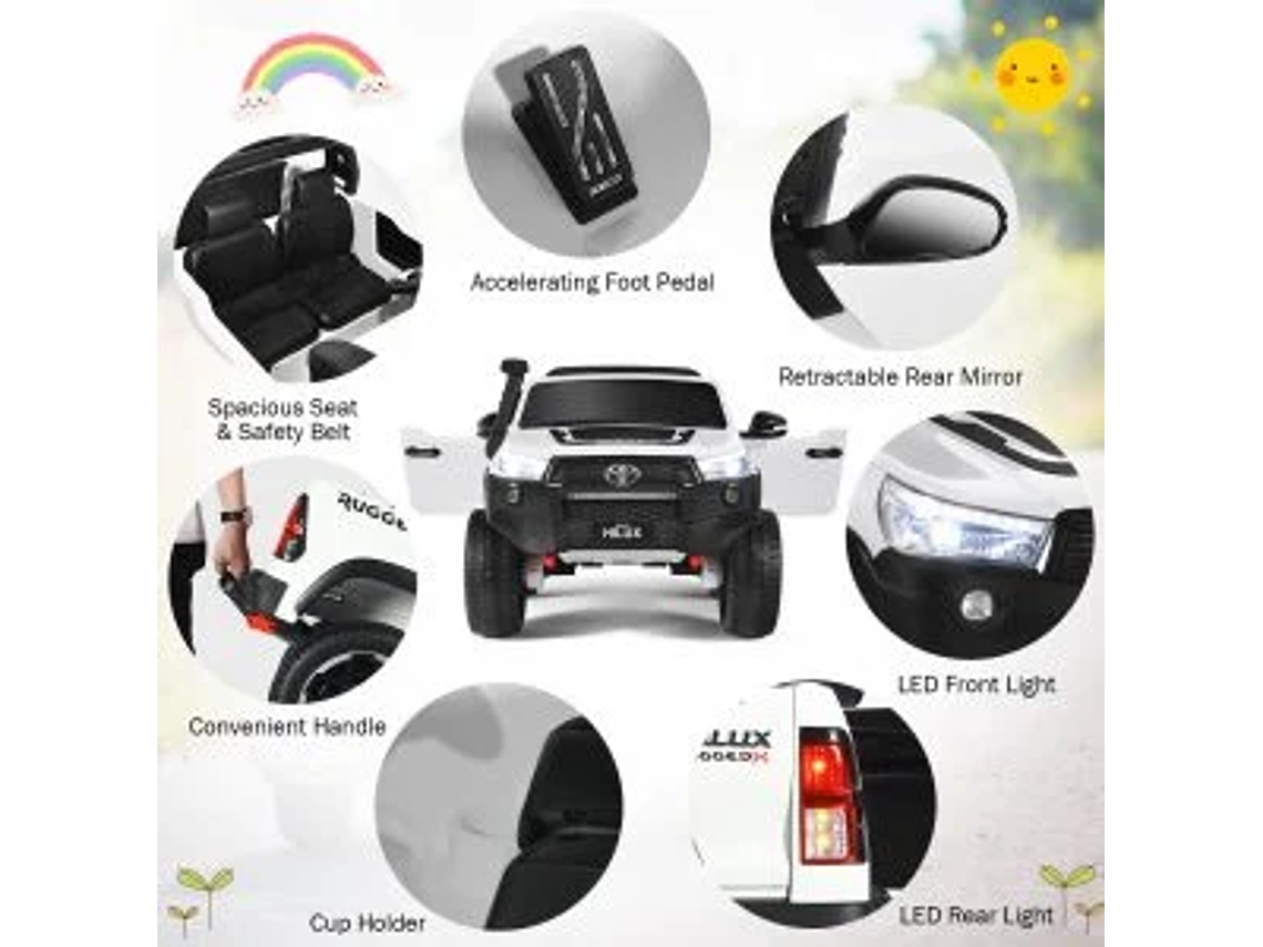  AUTO TOYOTA HILUX RUGGED X 12V WHITE 6