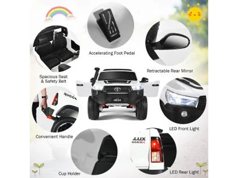  AUTO TOYOTA HILUX RUGGED X 12V WHITE 6