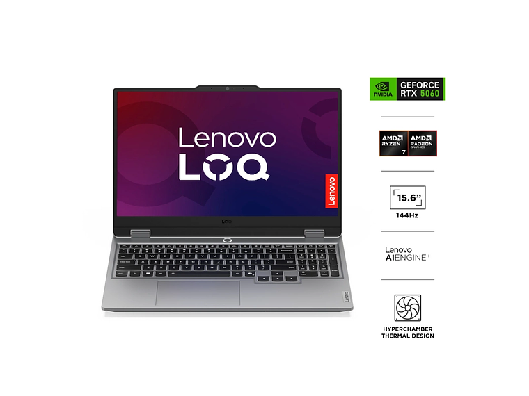 NOTEBOOK LENOVO LOQ 15AHP10 AMD RYZEN 7 16GB 512GB SSD NVIDIA RTX 5060 15.6” 4