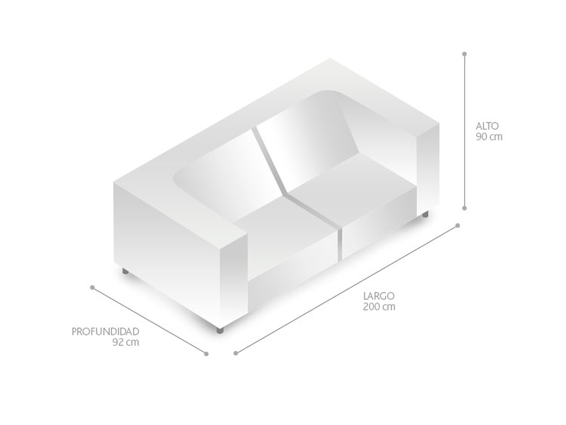SOFÁ CAMA ROSEN LOUISE CENIZA 3 CUERPOS 2