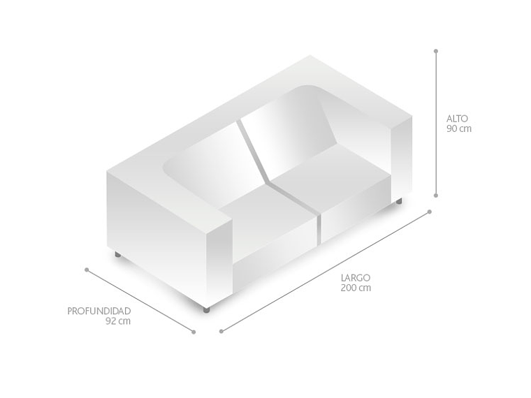 SOFÁ CAMA ROSEN LOUISE CENIZA 3 CUERPOS 2