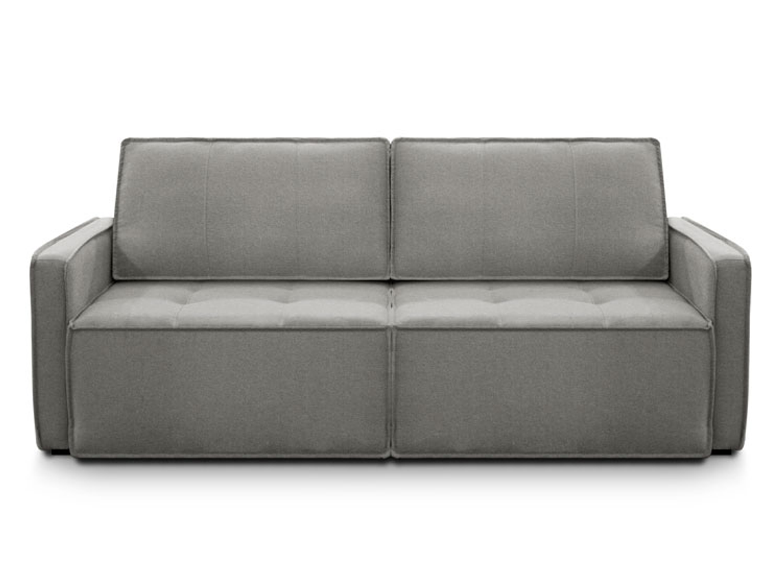 SOFÁ CAMA DECOCASA RECLINABLE DUOMO 3 CUERPOS LINO GRIS 1