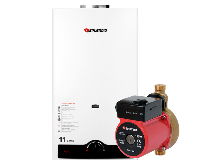 CALEFONT GAS LICUADO 11L T. NATURAL + BOMBA PRESURIZADORA 1