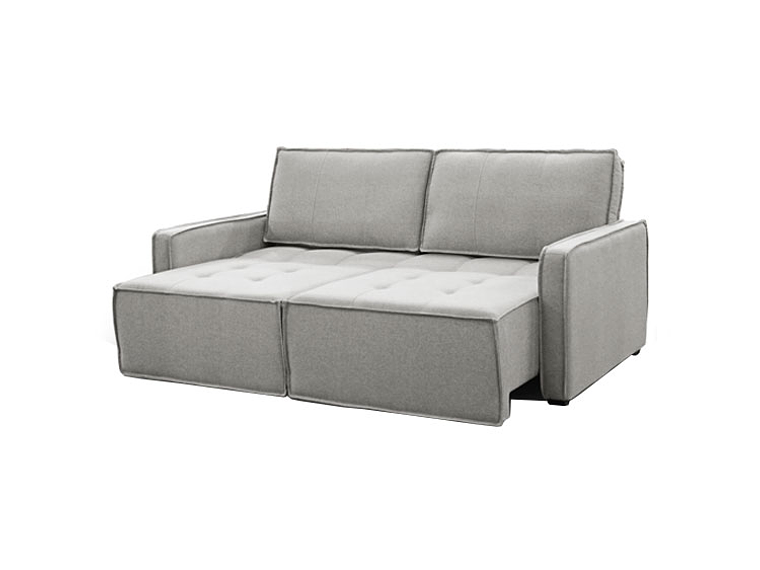 SOFÁ CAMA DECOCASA RECLINABLE DUOMO 3 CUERPOS LINO GRIS 2