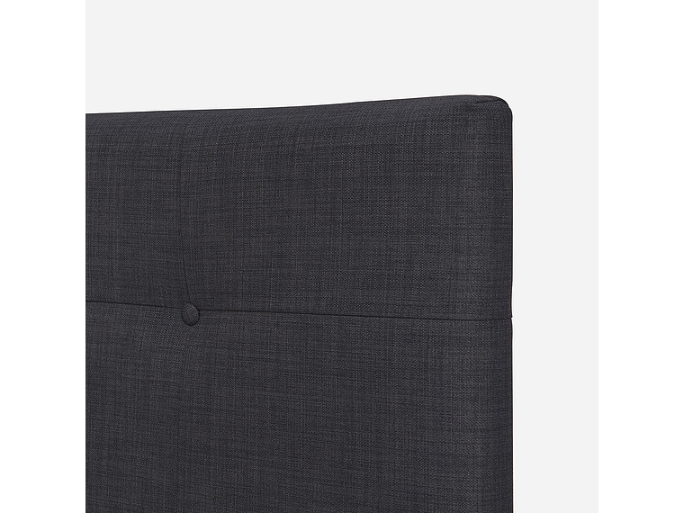 CAMA EUROPEA NEO PLUS KING + RESPALDO NEW BENNET GRAFITO 5