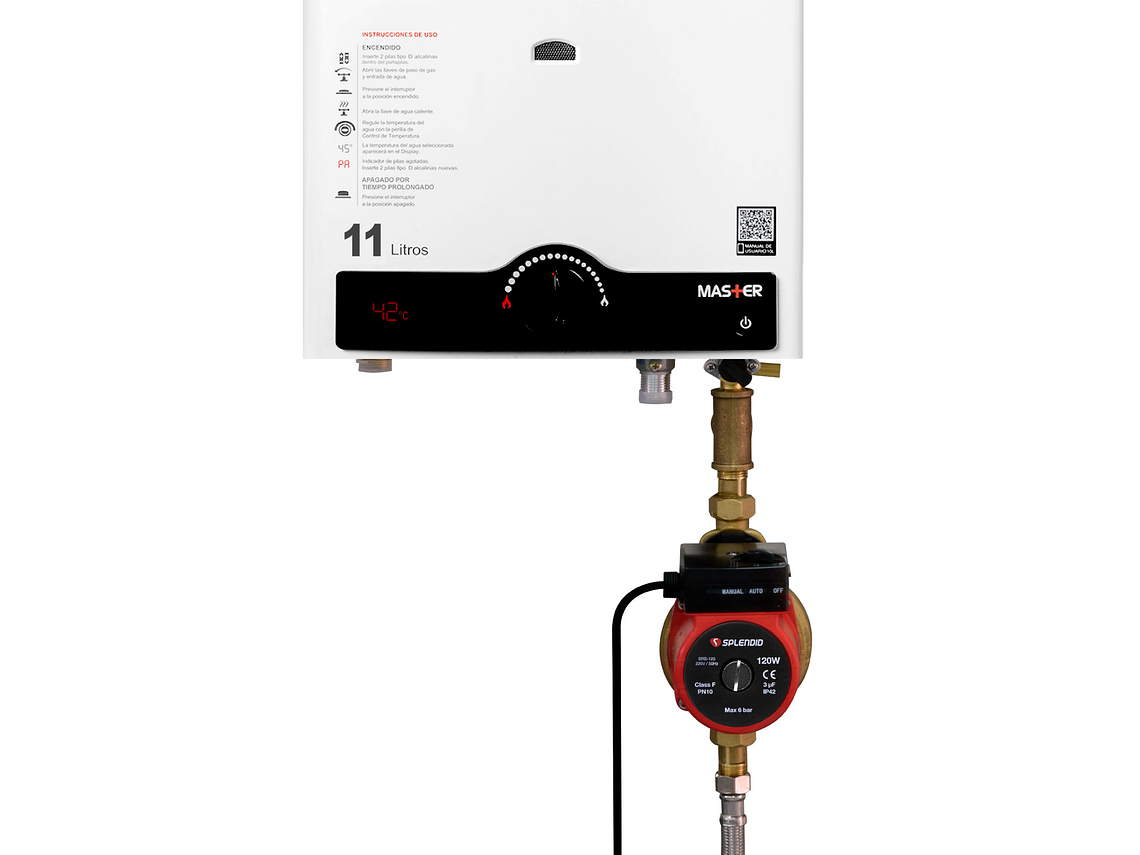 CALEFONT GAS LICUADO 11L T. NATURAL + BOMBA PRESURIZADORA 2