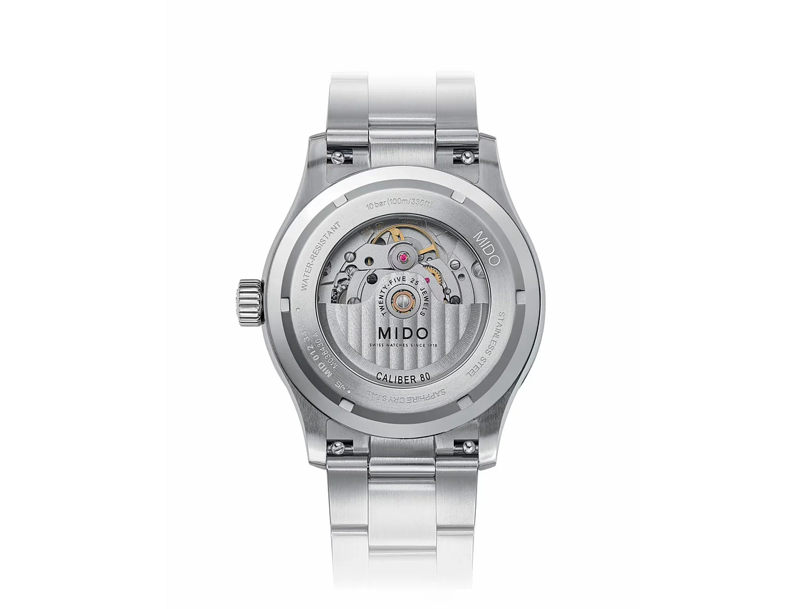 RELOJ MIDO MULTIFORT M ACERO EN COLOR NEGRO 3