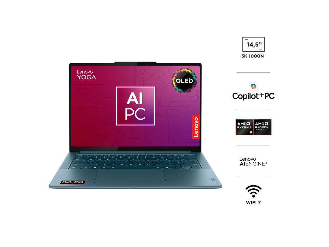 NOTEBOOK LENOVO YOGA PRO 7 AMD RYZEN 9 32GB RAM 1TB SSD 14.5” 8