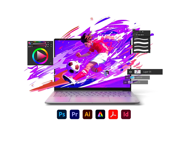 NOTEBOOK LENOVO YOGA SLIM 7 AURA EDITION INTEL CORE ULTRA 7 32GB RAM 1TB SSD TOUCH 14” 6