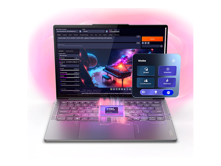 NOTEBOOK LENOVO YOGA SLIM 7 AURA EDITION INTEL CORE ULTRA 7 32GB RAM 1TB SSD TOUCH 14” 9