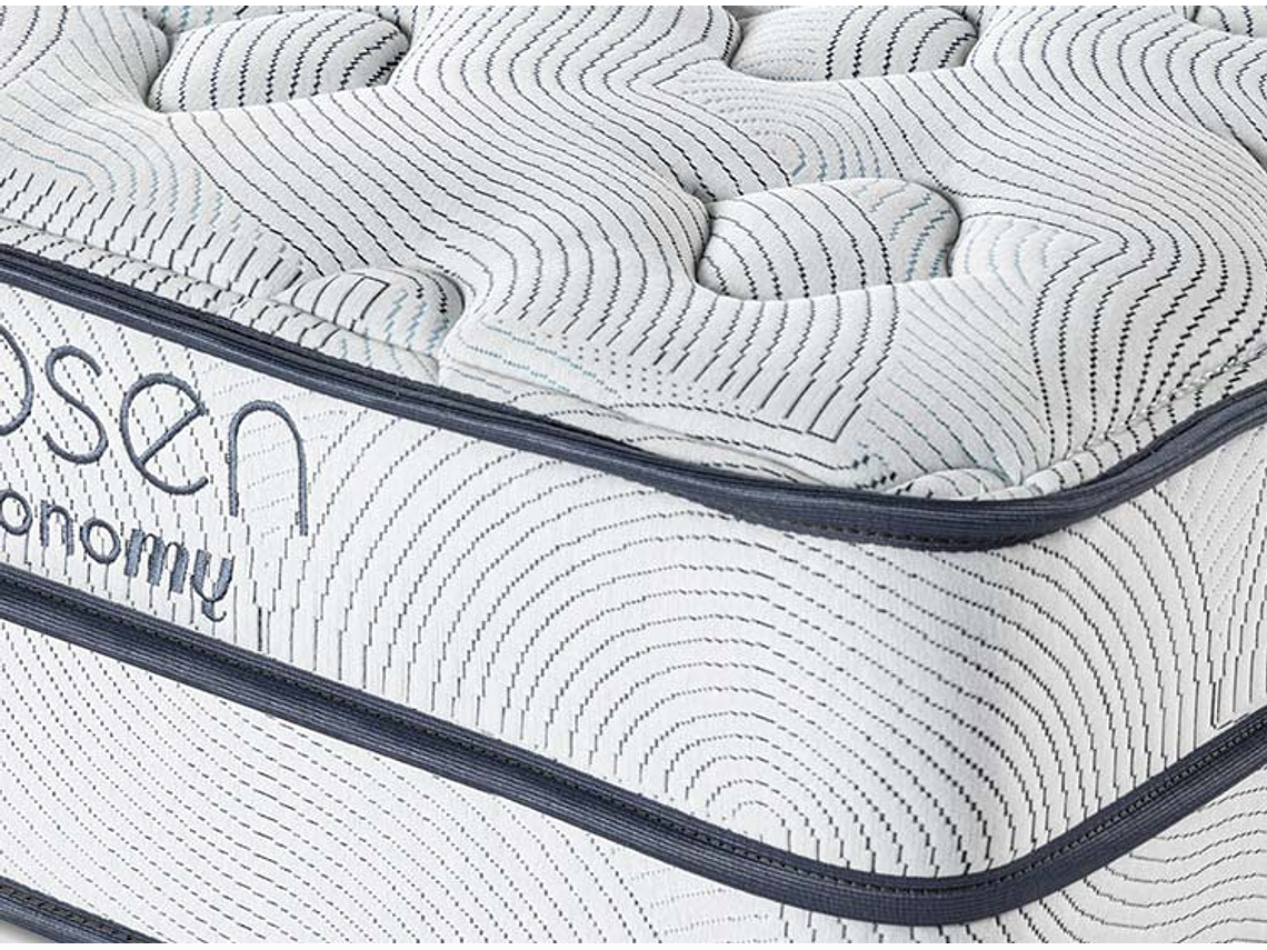 JUEGO DE DORMITORIO ROSEN CAMA EUROPEA AUTONOMY SKY SÚPER KING AZUL + RESPALDO ISSEY 6