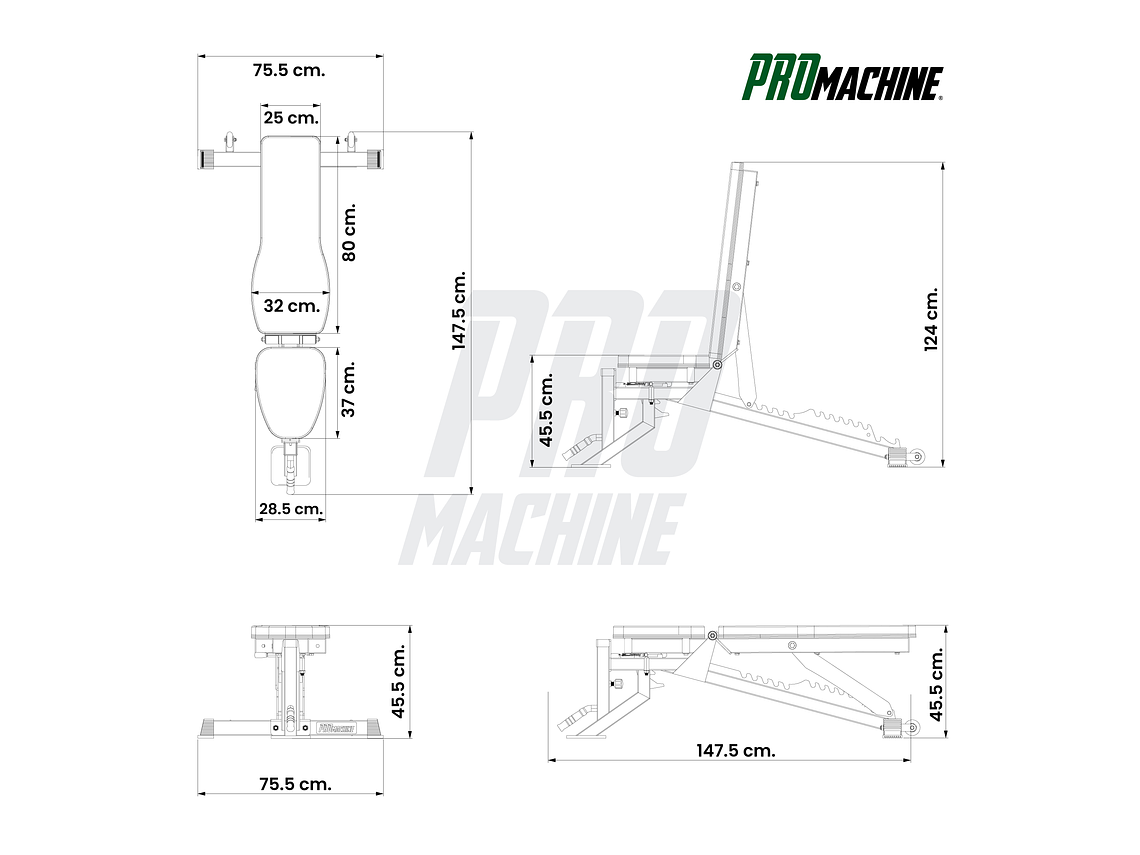 Banco Regulable Multifuncional B814 ZR Series | PROmachine 3
