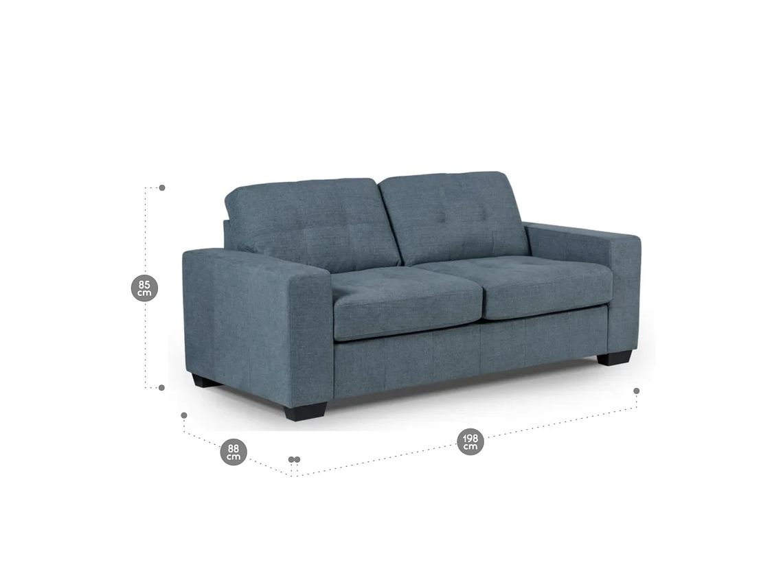 SOFÁ CAMA ROSEN DREAM 3 CUERPOS AZUL 4