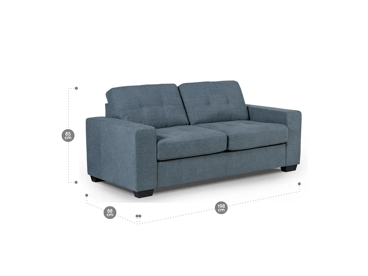 SOFÁ CAMA ROSEN DREAM 3 CUERPOS AZUL 4