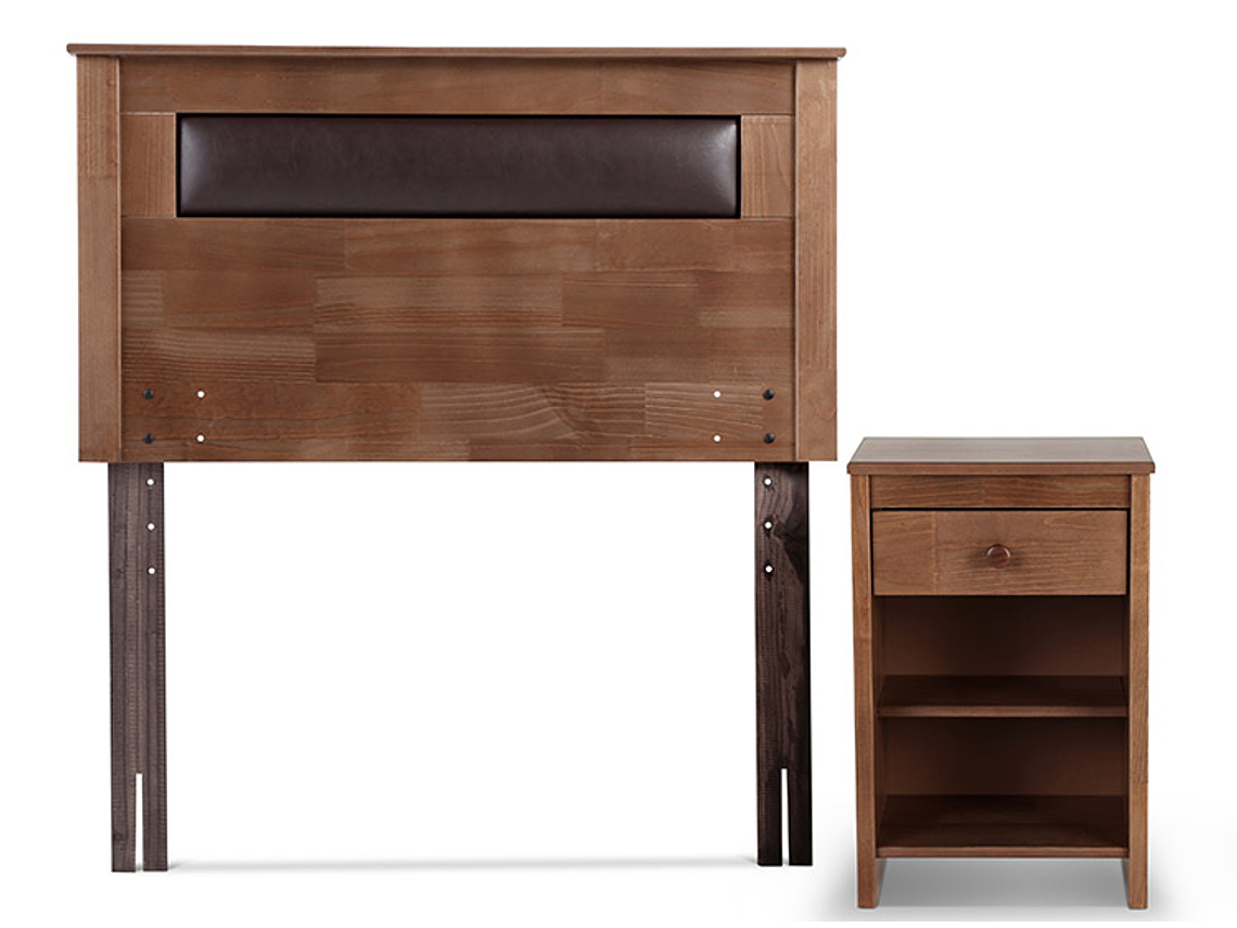 JUEGO DE DORMITORIO ROSEN CAMA BOXET ERGO T 1 PLAZA + SET FERRARA 4