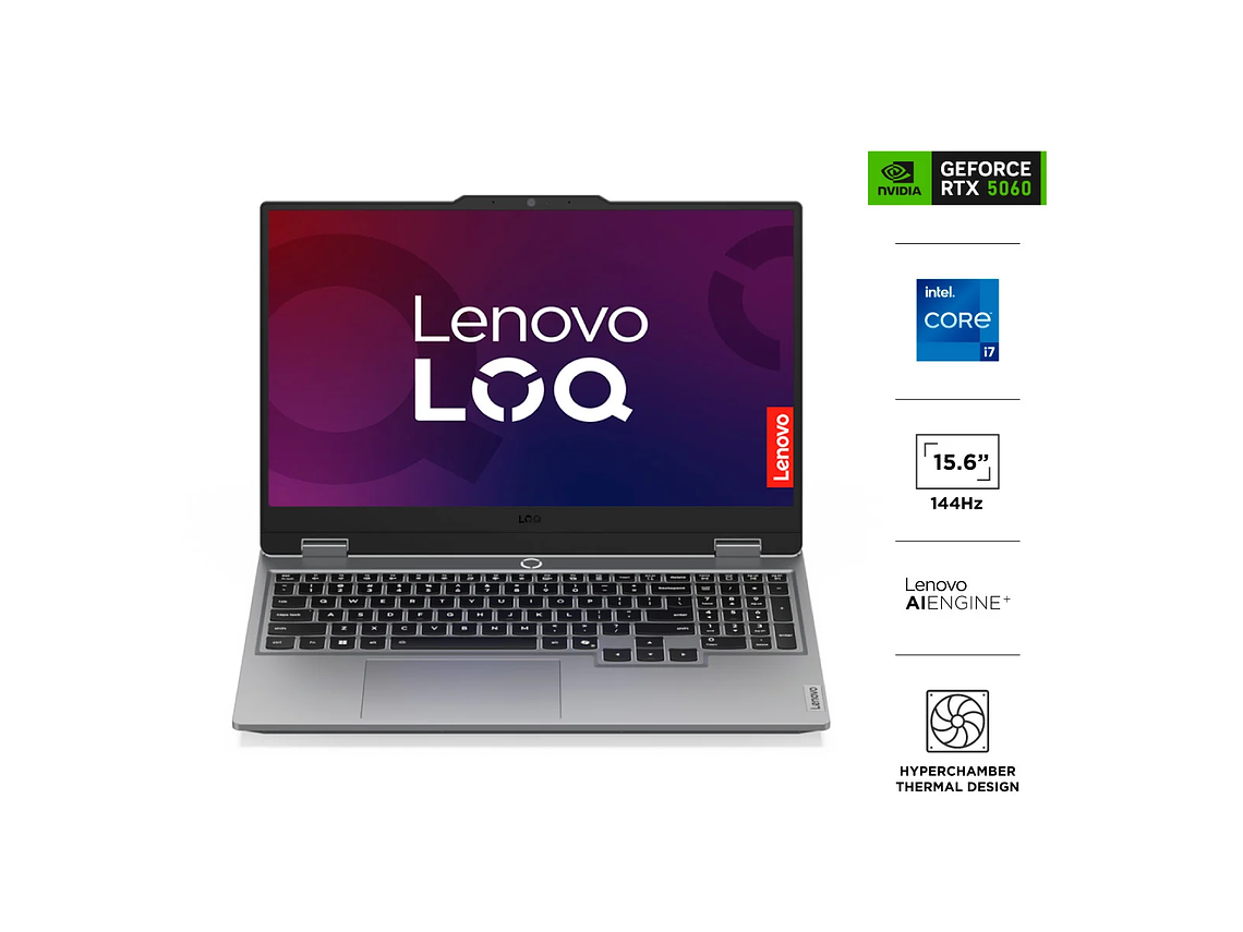 NOTEBOOK LENOVO LOQ 15IRX10 INTEL CORE I7 24GB 512GB SSD NVIDIA GEFORCE RTX 5060 15.6” 7