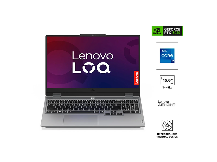 NOTEBOOK LENOVO LOQ 15IRX10 INTEL CORE I7 24GB 512GB SSD NVIDIA GEFORCE RTX 5060 15.6” 7