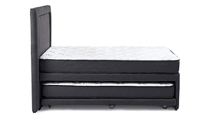 SET CAMA NIDO DRIMKIP FUNCIONAL 1 PLAZA GRIS + RESPALDO