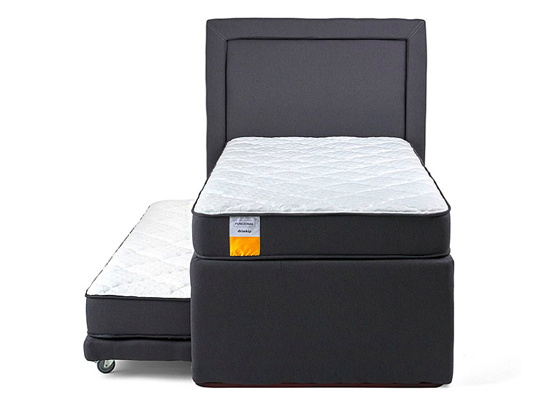 SET CAMA NIDO DRIMKIP FUNCIONAL 1 PLAZA GRIS + RESPALDO 3