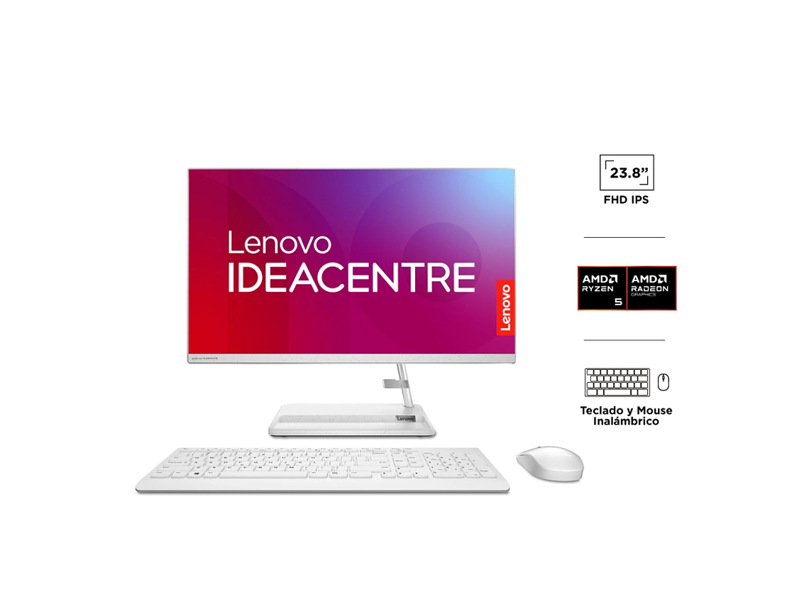 ALL IN ONE LENOVO IDEACENTRE AIO 3 AMD RYZEN 5 8GB RAM 512GB SSD 23.8