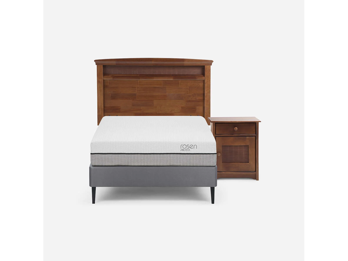 CAMA PRATTA 1 PLAZAS + MUEBLES VENETO 1