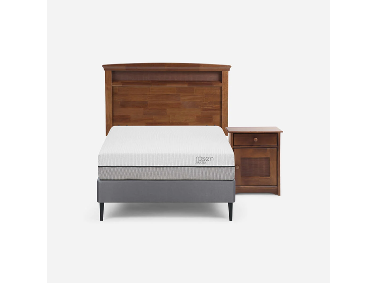 CAMA PRATTA 1 PLAZAS + MUEBLES VENETO 1