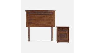 CAMA PRATTA 1 PLAZAS + MUEBLES VENETO