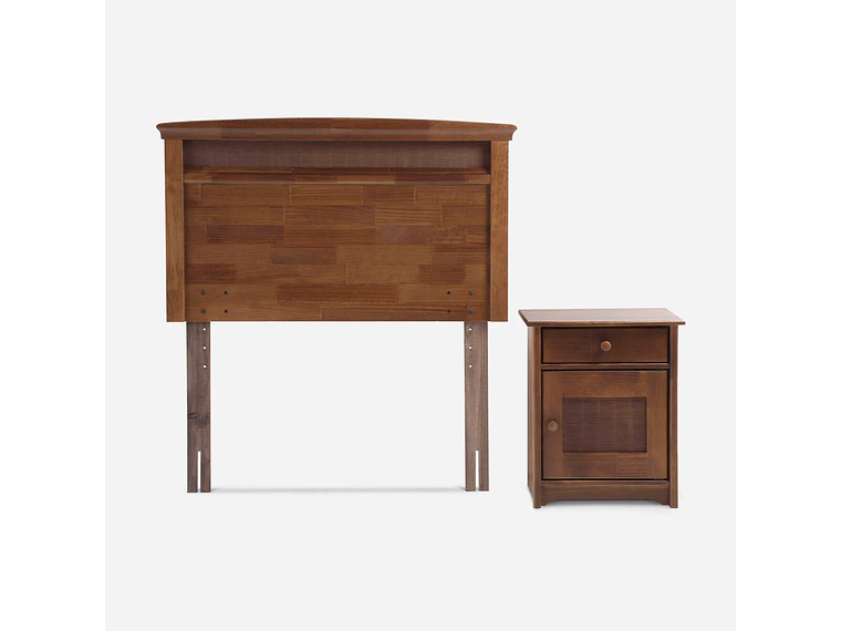 CAMA PRATTA 1 PLAZAS + MUEBLES VENETO 2