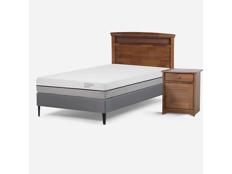 CAMA PRATTA 1 PLAZAS + MUEBLES VENETO 3