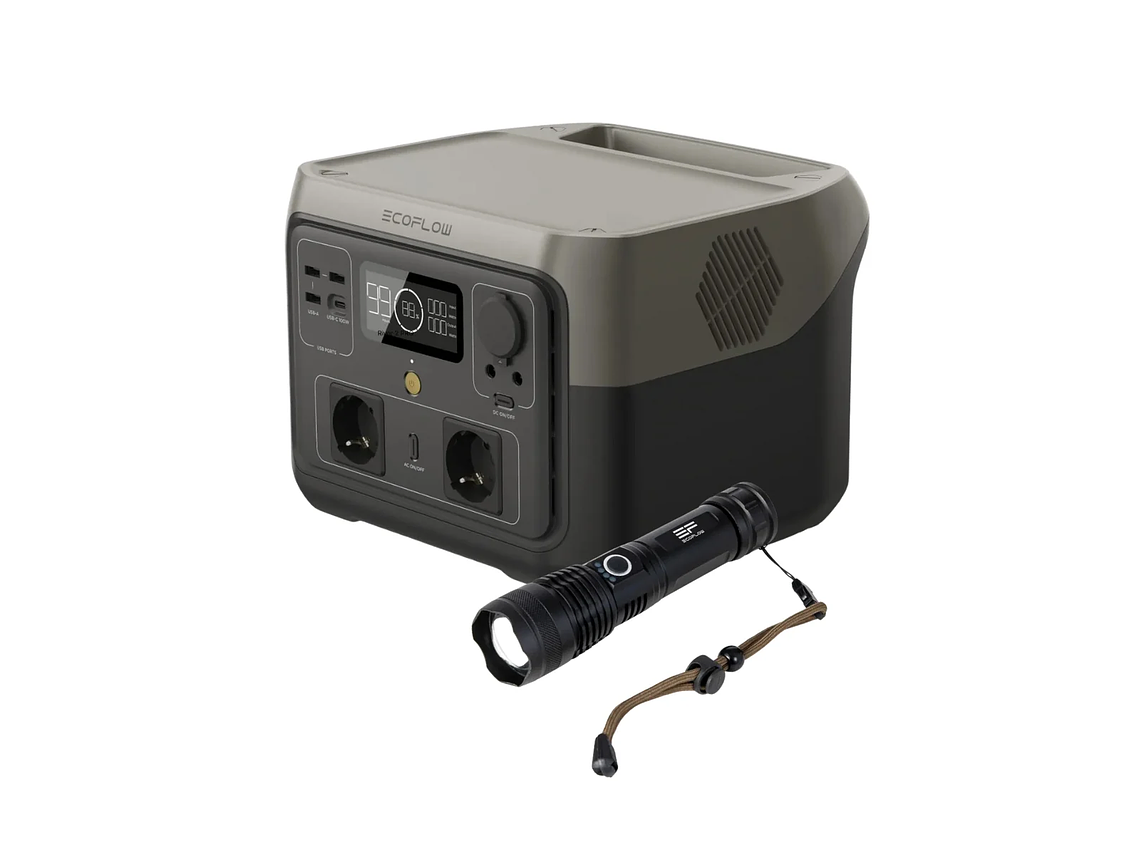 ECOFLOW GENERADOR RIVER 2 MAX 512WH + LINTERNA 1