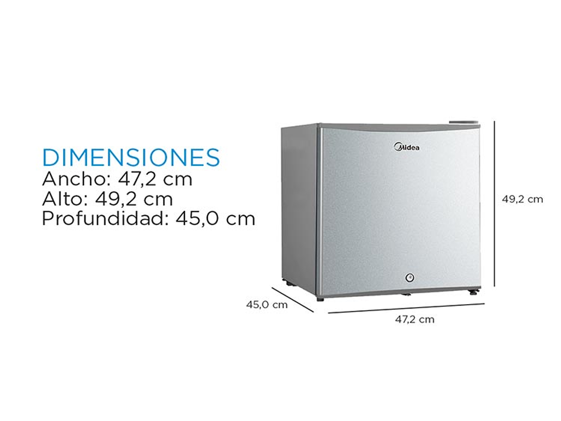 FRIGOBAR MIDEA 43 L FRÍO DIRECTO MDRD86FGE50 3