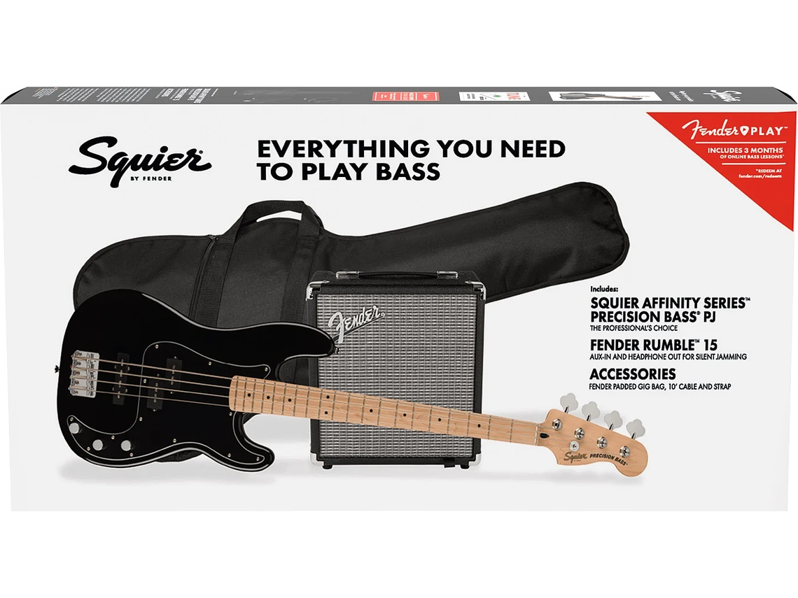PACK SQUIER BAJO ELÉCTRICO PRECISION BASS PJ AFFINITY 2