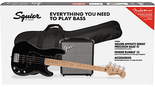 PACK SQUIER BAJO ELÉCTRICO PRECISION BASS PJ AFFINITY