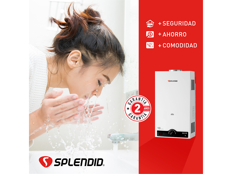 CALEFONT GAS LICUADO 10L T. NATURAL + BOMBA PRESURIZADORA 7