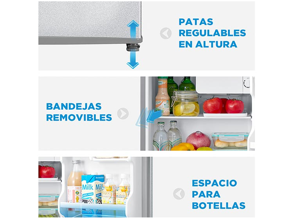 FRIGOBAR MIDEA 43 L FRÍO DIRECTO MDRD86FGE50 7