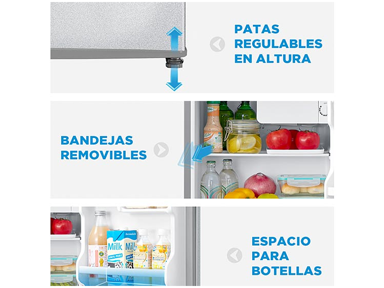 FRIGOBAR MIDEA 43 L FRÍO DIRECTO MDRD86FGE50 7