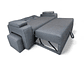 SOFA CAMA FUNCIONAL 2PZ DECO POUF LINO GRIS - Miniatura 6