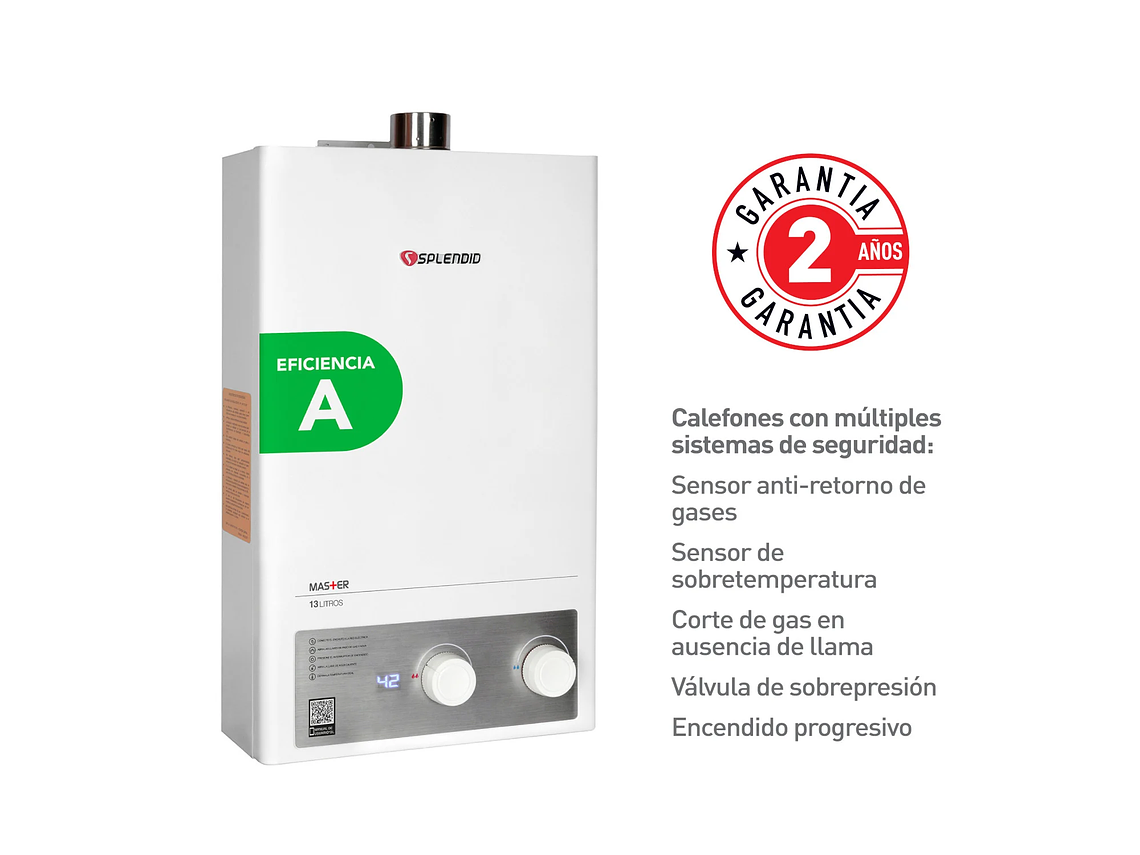 CALEFONT 13 LITROS GAS LICUADO TIRO FORZADO SPLENDID 4