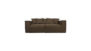 SOFA CAMA SOFAS HOME ENCO 3 CUERPOS FELPA CAFE
