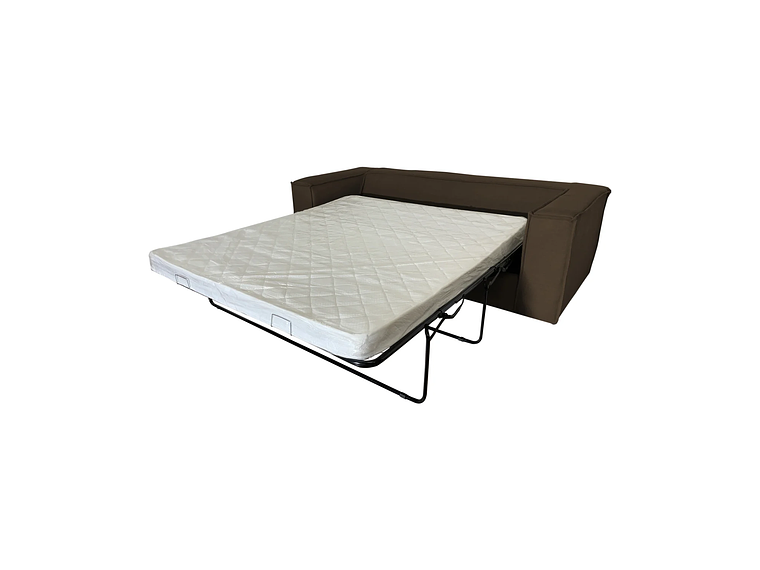 SOFA CAMA SOFAS HOME ENCO 3 CUERPOS FELPA CAFE 2