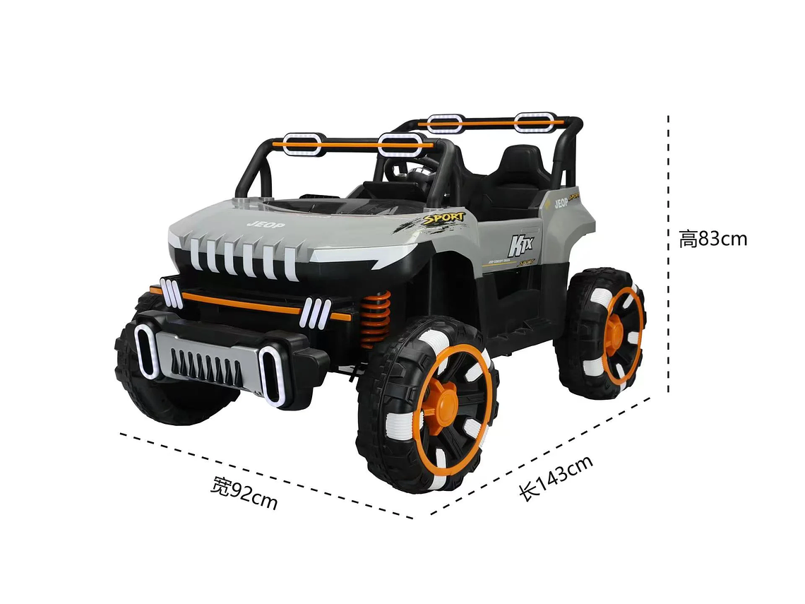 JEEP AUTO A BATERIA 4X4 LUCES LED CON CONTROL REMOTO 3