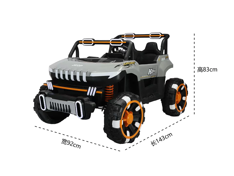 JEEP AUTO A BATERIA 4X4 LUCES LED CON CONTROL REMOTO 3