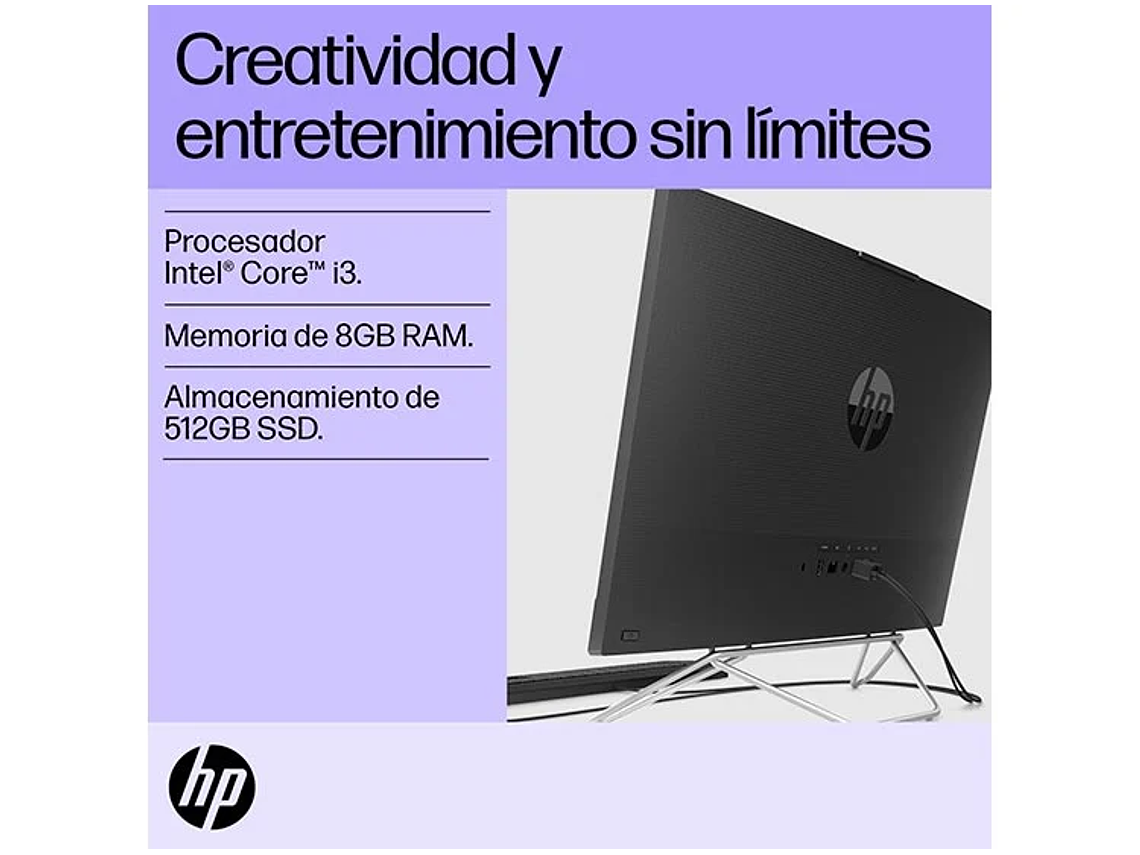 ALL IN ONE HP 24-CB1023LA INTEL CORE I3 8GB RAM 512GB SSD 23.8
