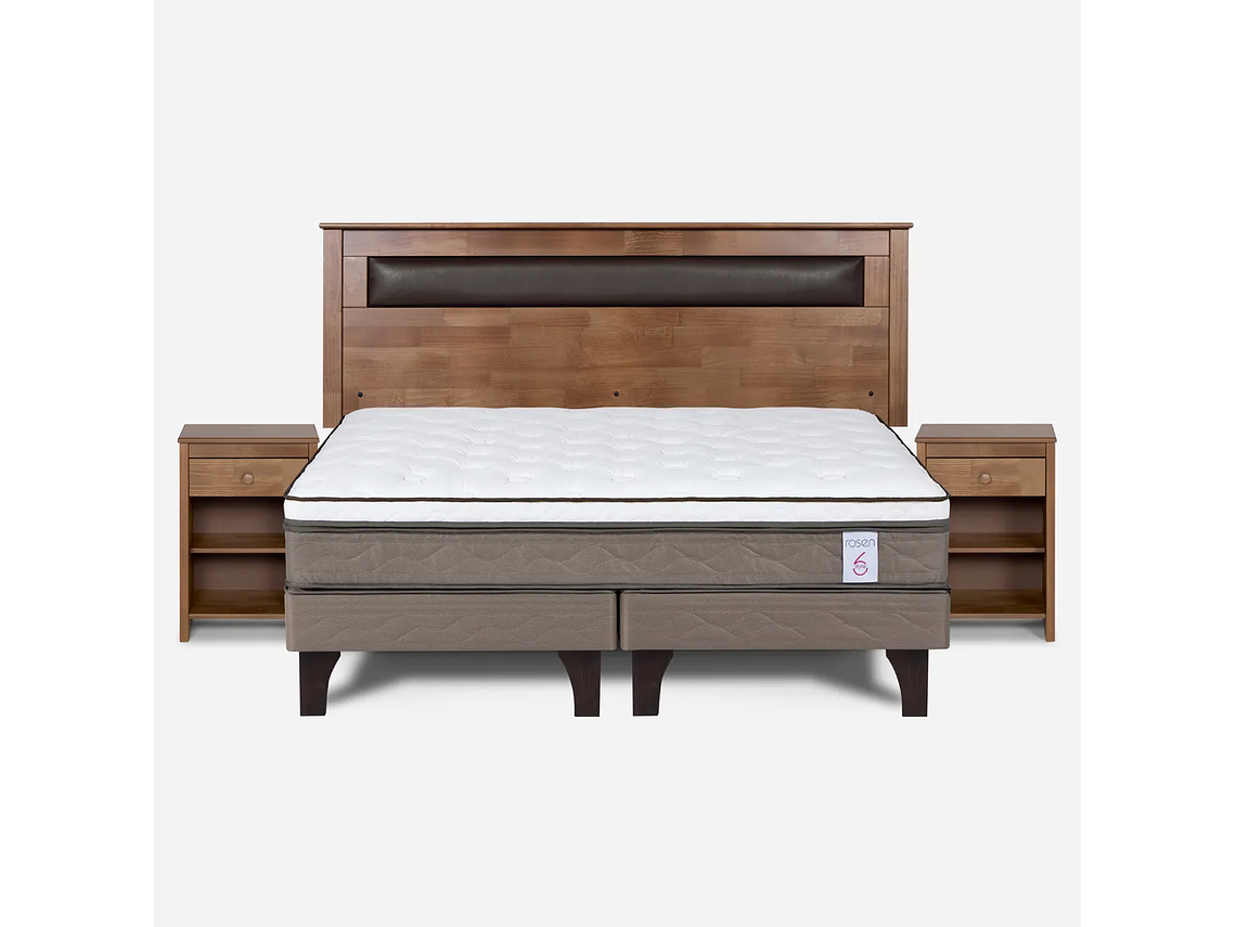 JUEGO DE DORMITORIO ROSEN CAMA EUROPEA NEW STYLE 6 KING + SET FERRARA 1