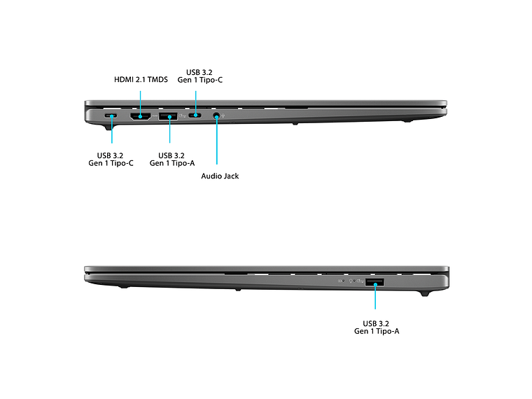 NOTEBOOK ASUS VIVOBOOK S16 RYZEN 9 16GB RAM 512 GB SSD GRIS 2