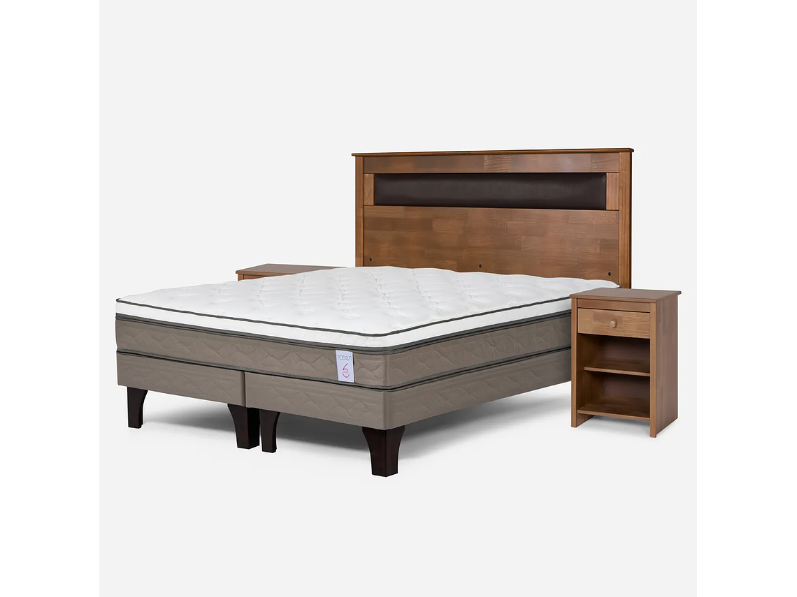 JUEGO DE DORMITORIO ROSEN CAMA EUROPEA NEW STYLE 6 KING + SET FERRARA 2
